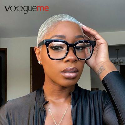 China Voogueme Trendy 2021 High Quality Optical Rhinestones Diamond Vintage Custom Glasses Women's Spectacle Frames for sale