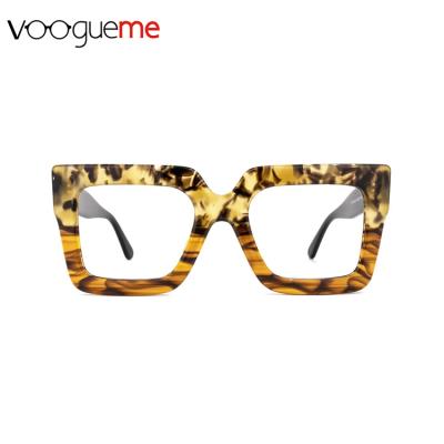 China Voogueme Fashion High Quality Acetate Oversized Square Glasses Big Sell Retro Fashionable Wild Glass Frames Women 2021 Wholesale for sale