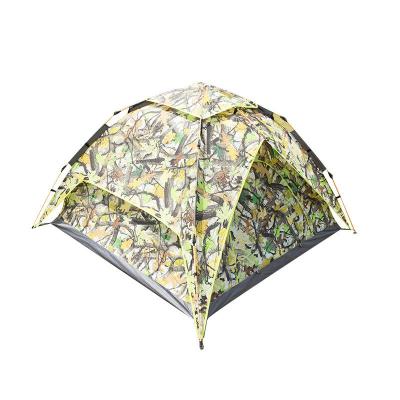 China Straight Tying Type - 1 - 2 Person Single Layer Winter Camouflage Tent Waterproof Camping Tent for sale