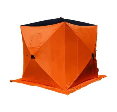 China Hot Sale Outdoor Winter Camping 3-4 Person Insulated Extended Type Ice Cube Fishing Tent for sale