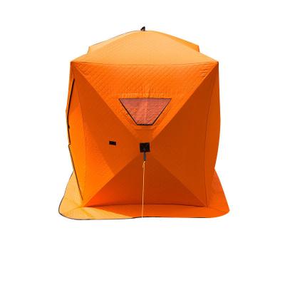 China Extended Type Winter Outdoor Camping Eskimo Insulated Orange Icicle Fishing Tent for sale