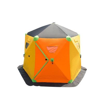 China Extended Type Portable Waterproof Quilted Ice Warm Winter Fishing Tent for sale