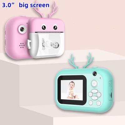 China Digital Camera VCR Cute 3.0 Inch Screen Kids Camera HD 720P Kids Dual Camera Lens Digital Film VCR Instant Camera Printer for sale