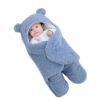 China Simple baby blanket autumn and winter thickened bag for newborn baby anti-skip wrap 0-3-6 months supplies for sale