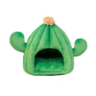 China Creative plush cartoon cactus pet nest cat dog pet supplies plush toys can be customized for sale