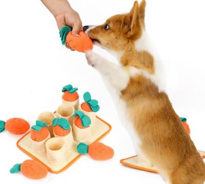 China Wholesale Fashion Dog Pet Sustainable Educational Training Toys , Carrots Harvest Design Sniffing Pet Toy for sale