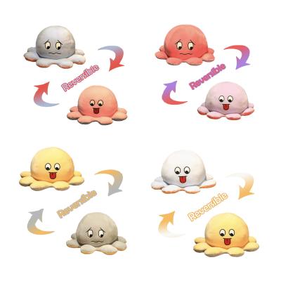 China Home Reversible Octopus Plush Toys Reversible Flip Octopus Stuffed Plush Doll Best Warm Colorful Soft Cute Kids Gift for sale