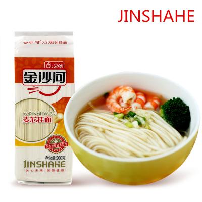 China JINSHAHE Low Fat Taste 500g Wheat Kernel Flour Dried Noodles Good for sale