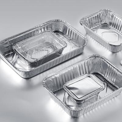 China Food Grade Eco-friendly Disposable Catering Food Grade Food Take Away Foil Foil Trays for sale