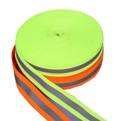 China High Elastic Lightweight Reflective Webbing Fabric Tape Reflective Caution Tape For Pet Leash for sale