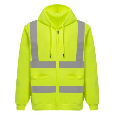 China Custom Construction High Visibility Safety Wear Embroidery StitchworkSweatshirt Hoodies Embroidery for sale