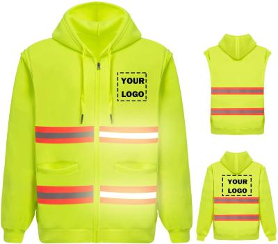 China Custom Hi-Force Sweatshirt Jumper Safety Reflective Stitchwork Workwear Hoodie for sale