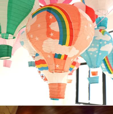 China Fashion Rainbow Paper Lantern Hot Navigation Hot Air Balloon for sale