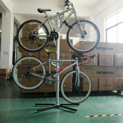 China Freestanding Display Bike Gravity Bike Rack Two Bicycles Rack For Storage Or Display for sale