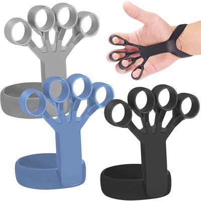 China Finger Strength Silicone Grip Finger Stretcher Arthritis Hand Grip Trainer Rehabilitation Training Pain Relief for sale