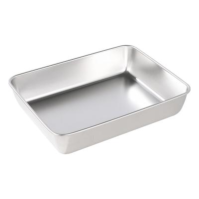 China Stainless Steel Baking Tray Tray Food Grade Rectangle Deep Dish Viable Multi-Function Place Dish for sale