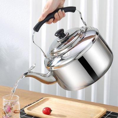 China Sustainable Large Capacity Stainless Steel Kettle Whistling Kettle 4.8L/5.8L/6.8L Stainless Steel Teapot for sale