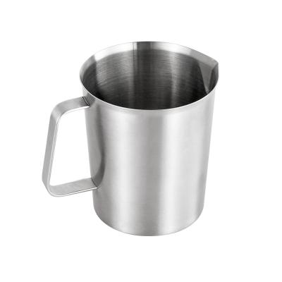 China Sustainable Wholesale Coffee Jug Serving Pitcher 304 Stainless Steel Skimming Pitcher Milk Jug for sale