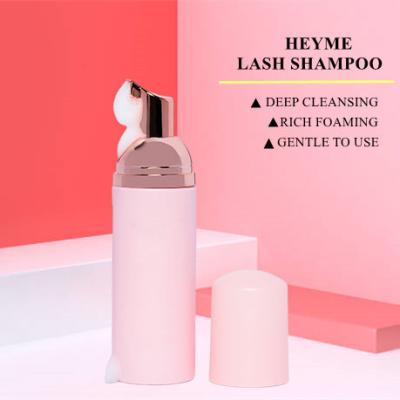 China Long Detergent Wholesale Natural Lash Shampoo Oil Free Lash Shampoo Kit Private Label Lash Shampoo Bottle Eyelash Foam Extension for sale