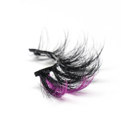 China Free sample 25mm colored lashes custom color lashes 18mm 20mm 25mm 3d 5d mink lashes3d wholesale seller for sale