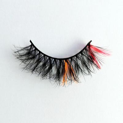 China Wholesale Natural 15mm Colored Russian Long Strip Lashes Vegan False Eyelashes Plant Fiber Short Fluffy Lashes for sale