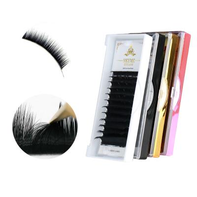 China Long Single Lashes Natural Volume 0.03 0.05 0.07 0.10 Different 0.15mm Faux Mink Volume Eyelash Extensions for sale