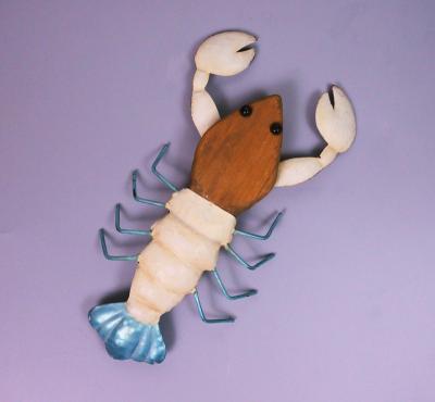 China Large Capacity Good Quality Shrimp Shaped Metal Home Wall Hanging Decor Handmade Making for sale