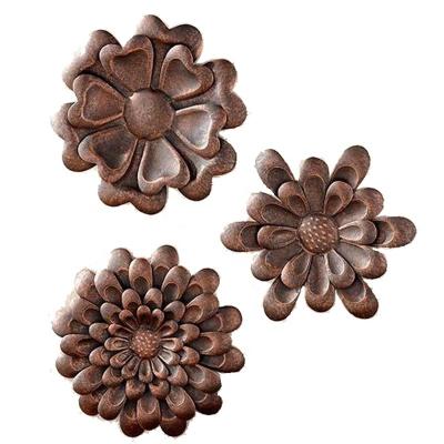 China Metal Hand Made Flower Home Ornament Living Room Interior Wall Decor for sale