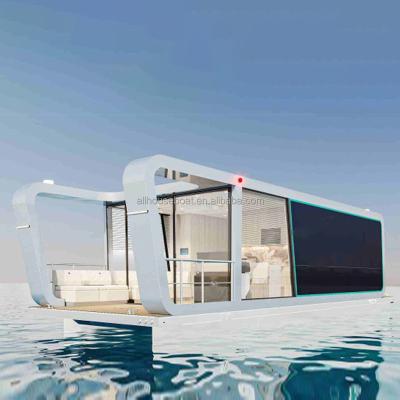 China Modular Home Floating House Hotel Restaurant House Water House Building Modern Sea House Container Housing Modular Floating Houseboat for sale