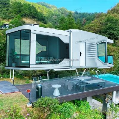 China Modern Luxury Hotel Prefab Mobile Smart Space Villa Cabin Mobile Tiny Capsule House Prefab House for sale