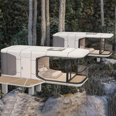 China Modern Premium Prefab Capsule Houses Prefab Beach Hotel Container House Shop Tent Glamping Cabin For Scenic Resorts for sale