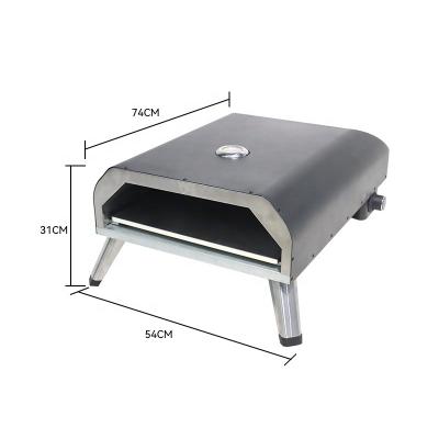 China Morden 16 Inch Mini Gas Pizza Oven With Stainless Steel Portable Commercial Folding Outdoor Leg for sale