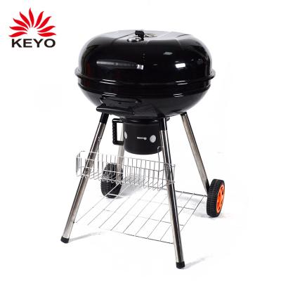 China Easily Assembled BBQ Grills 22 Inch Enamel BBQ Kettle Pulley Brazilian BbqCharcoal Grills for sale