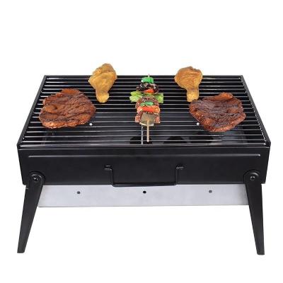 China Easily Assembled Mini BBQ Grills Portable Foldable Camping Charcoal BBQ Grill for sale