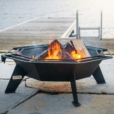 China Steel Camping Cottager Fire Octagonal Steel Wood Burning Pit for sale