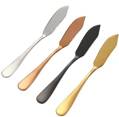 China Wholesale Kitchen Cooking Utensils hotsale 304 stainless steel gold stocked creative butter knife for sale