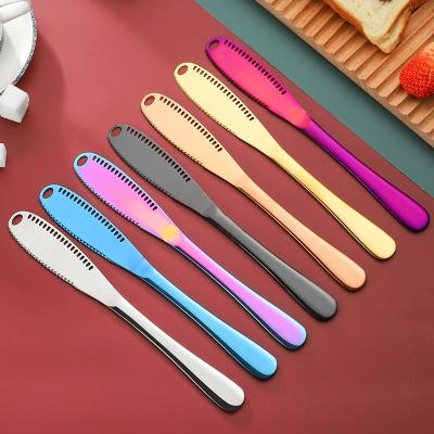 China Wholesale Reusable Custom Stocked Logo Metal 304 Stainless Steel Butter Knife for sale