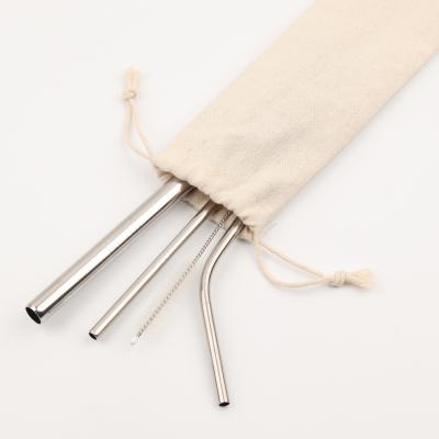 China Reusable Metal 304 Stainless Steel Straw And Brush Set Eco-Friendly Sustainable Wholesale for sale