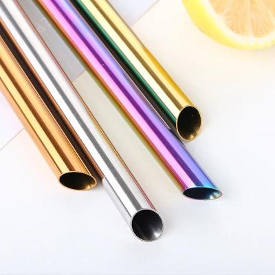 China Sustainable Bubble Tea Straw Reusable Stainless Steel Metal Eco - Friendly Straw for sale