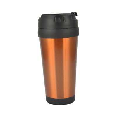 China PORTABLE 18oz Stainless Steel Double Tumbler Wall Insulated Vacuum Frosted Automatic Travel Mug for sale