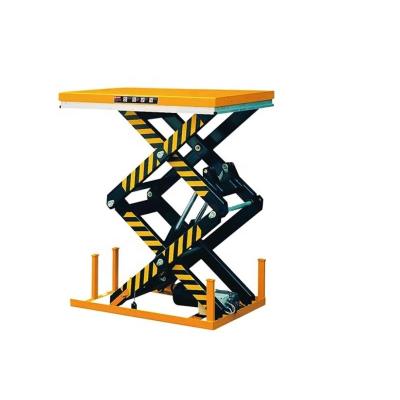 China Hotels Stationary Electric Hydraulic Scissor Platform Lift Truck for sale