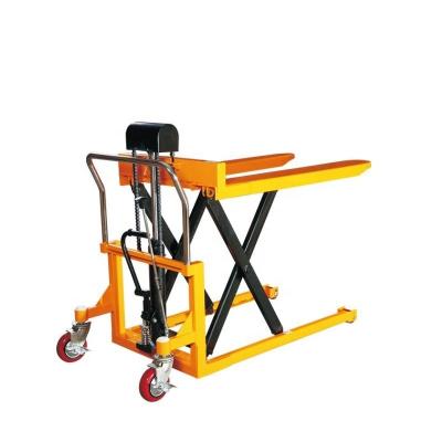 China Hotels Hydraulic Manual Material Handling Equipment Stacker Forklift Pallet / Lift Platform for sale