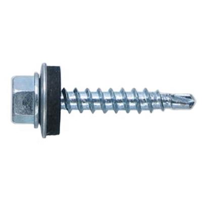 China DIN7504K HEX Washer Head Drilling Screw With EPDM Bonded Washer for sale