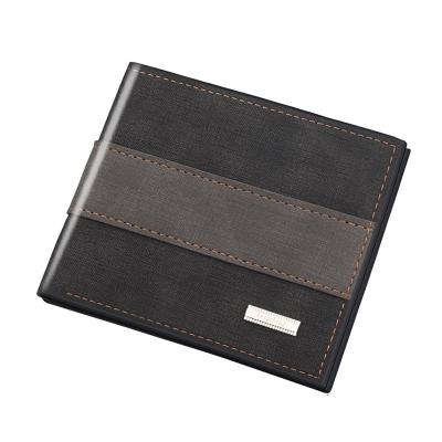 China Waterproof PU Leather Men's Wallet With Coin Bag Small Zipper Money Design Money Wallet New Purses Thin Dollar Purse for sale