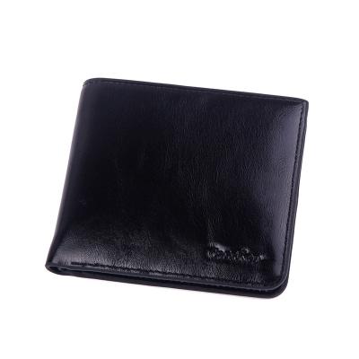 China Waterproof Portable Retro Men's Wallet Organizer Casual Card Holder Fashion Style Shorts Clutch Leather Wallet for sale