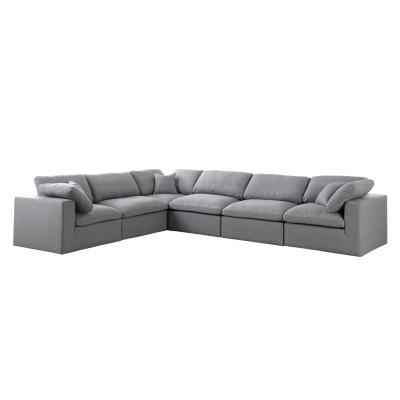 China Corner Sofa Sectional Couch Down Filled Sofa Set Designs Modern For Living Room Cloud Tufted Furniture for sale