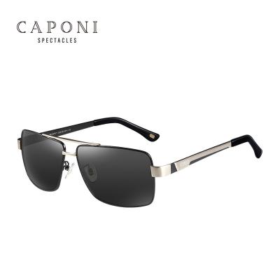 China CAPONI 2022 New Fashion Sunglasses Men Eyes Protect Rectangle Sun Glasses Driving Glasses Anti UV400 TAC Lens Polarized Sunglasses Mens for sale