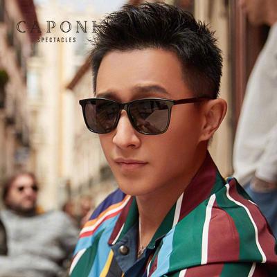 China Wholesale Fashion Sunglasses CAPONI High Quality Design Men Acetate Frame Sunglasses CE Standard UV400 Polarized Sunglasses for sale