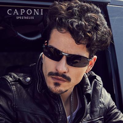 China 2022 CAPONI Photochromic Sunglasses Men Driving Sports Photochromic Polarized Sunglasses for sale