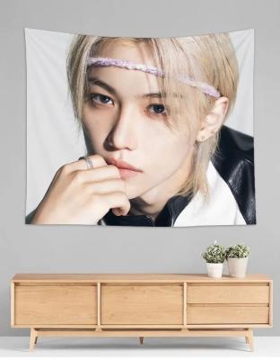 China KPOP Wholesale KPOP Stray Kids Social Path Super Bowl Hanging Cloth Bedroom Wall Cloth for sale